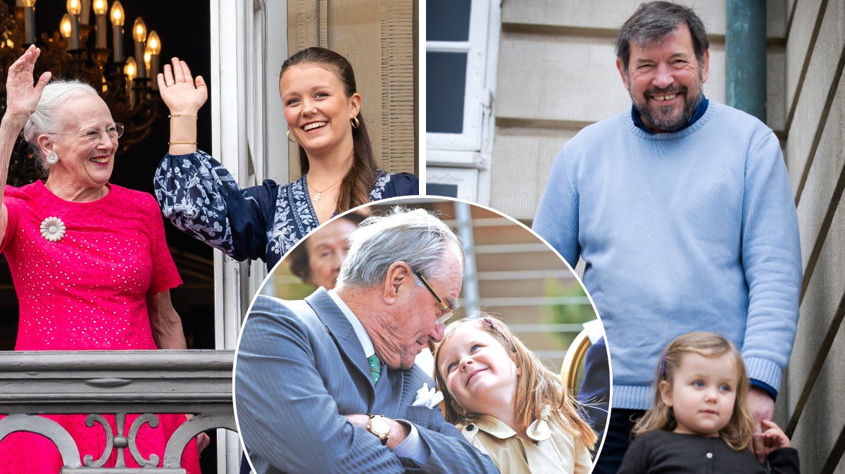 Prinsesse Isabella med dronning Margrethe, John Donaldson og prins Henrik. 