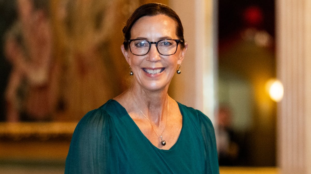 Jane Stephens til prinsesse Isabellas fejring i København.