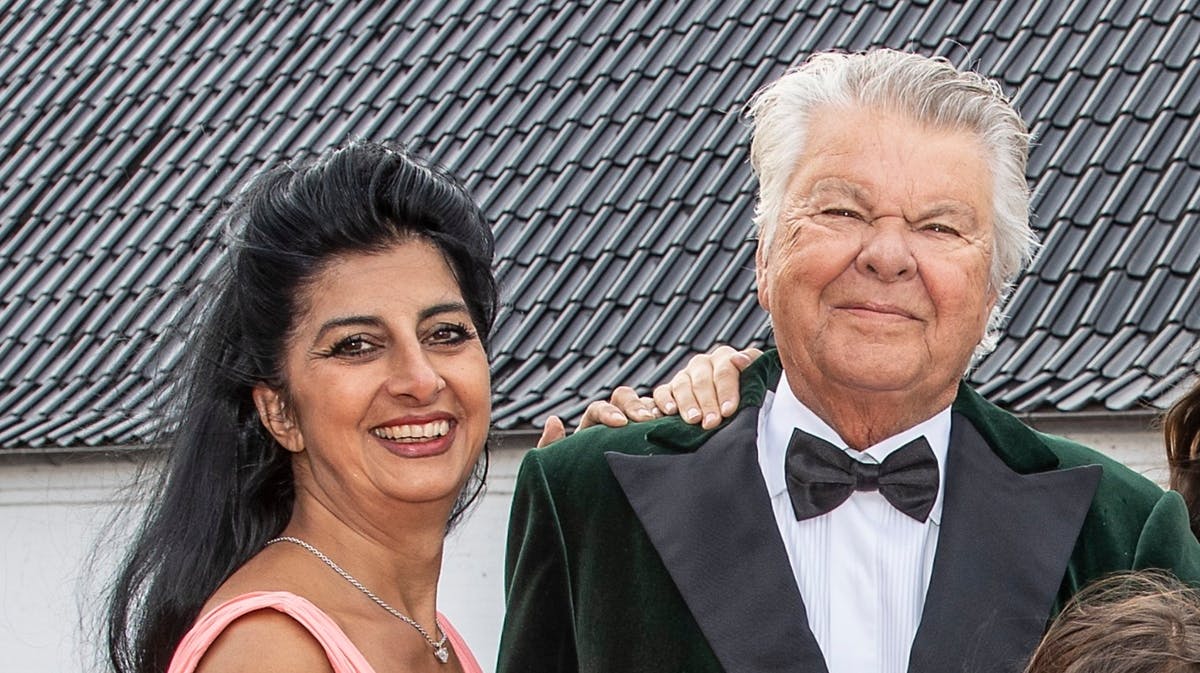 Susan Astani og Christian Kjær ved Christian Kjærs 80-års fødselsdag.