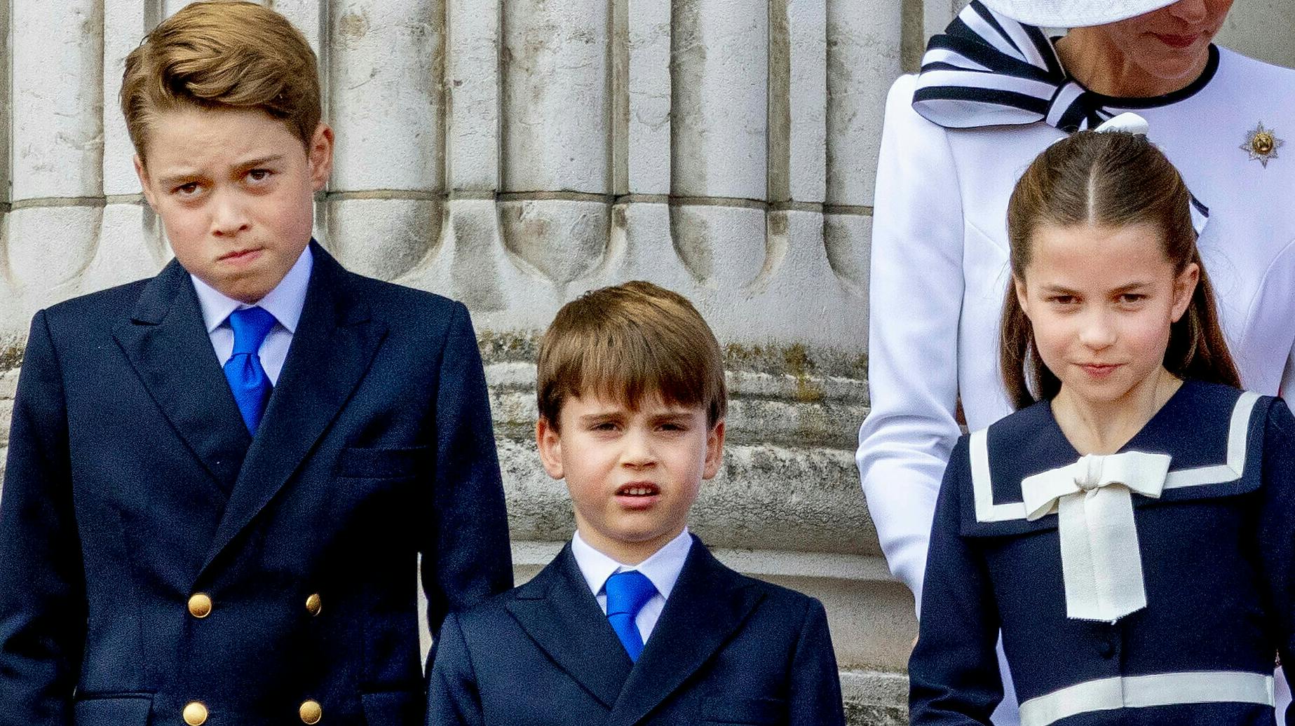 Prins George, prins Louis og prinsesse Charlotte. 