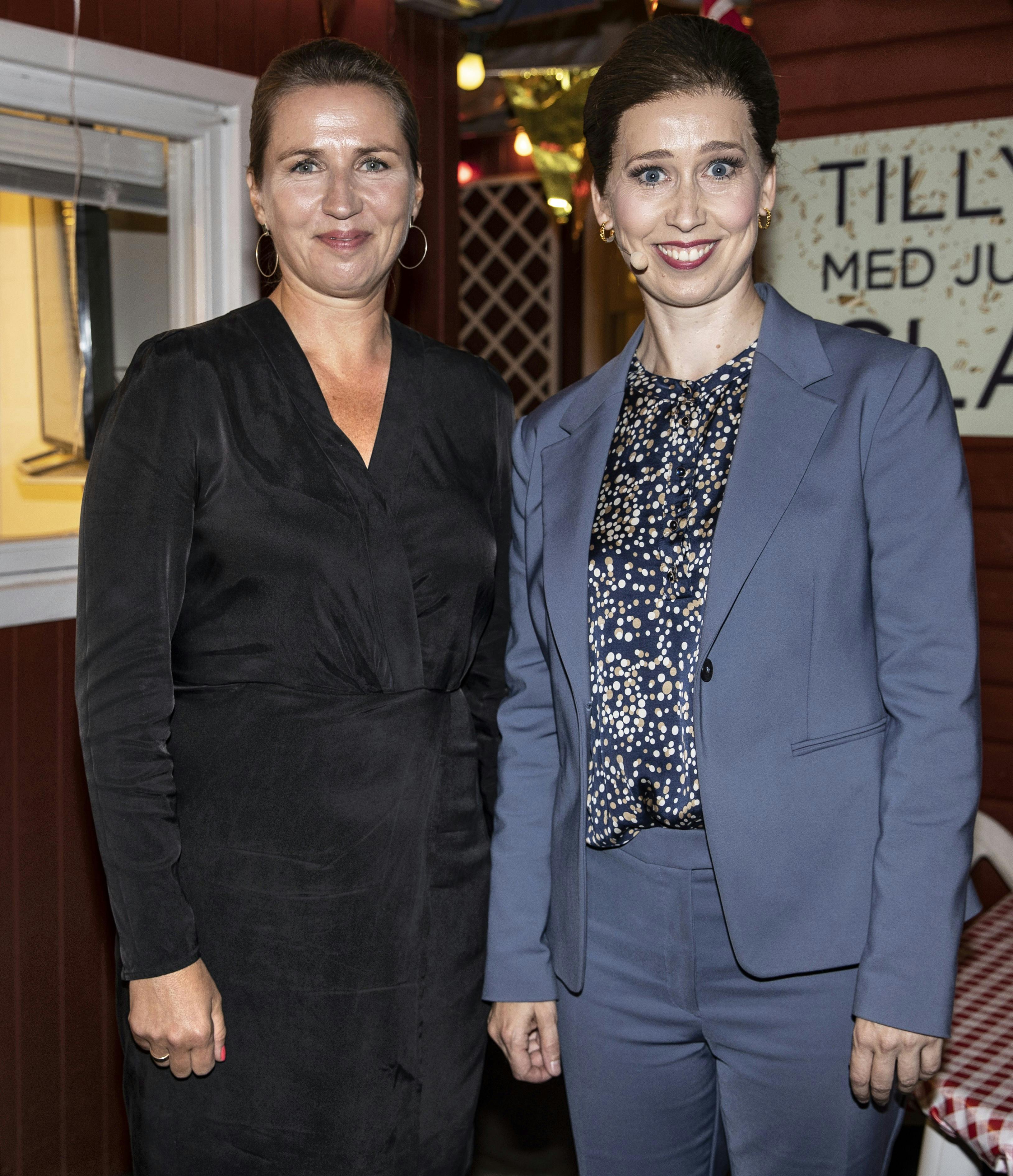 Statsminister Mette Frederiksen og Merete Mærkedahl.