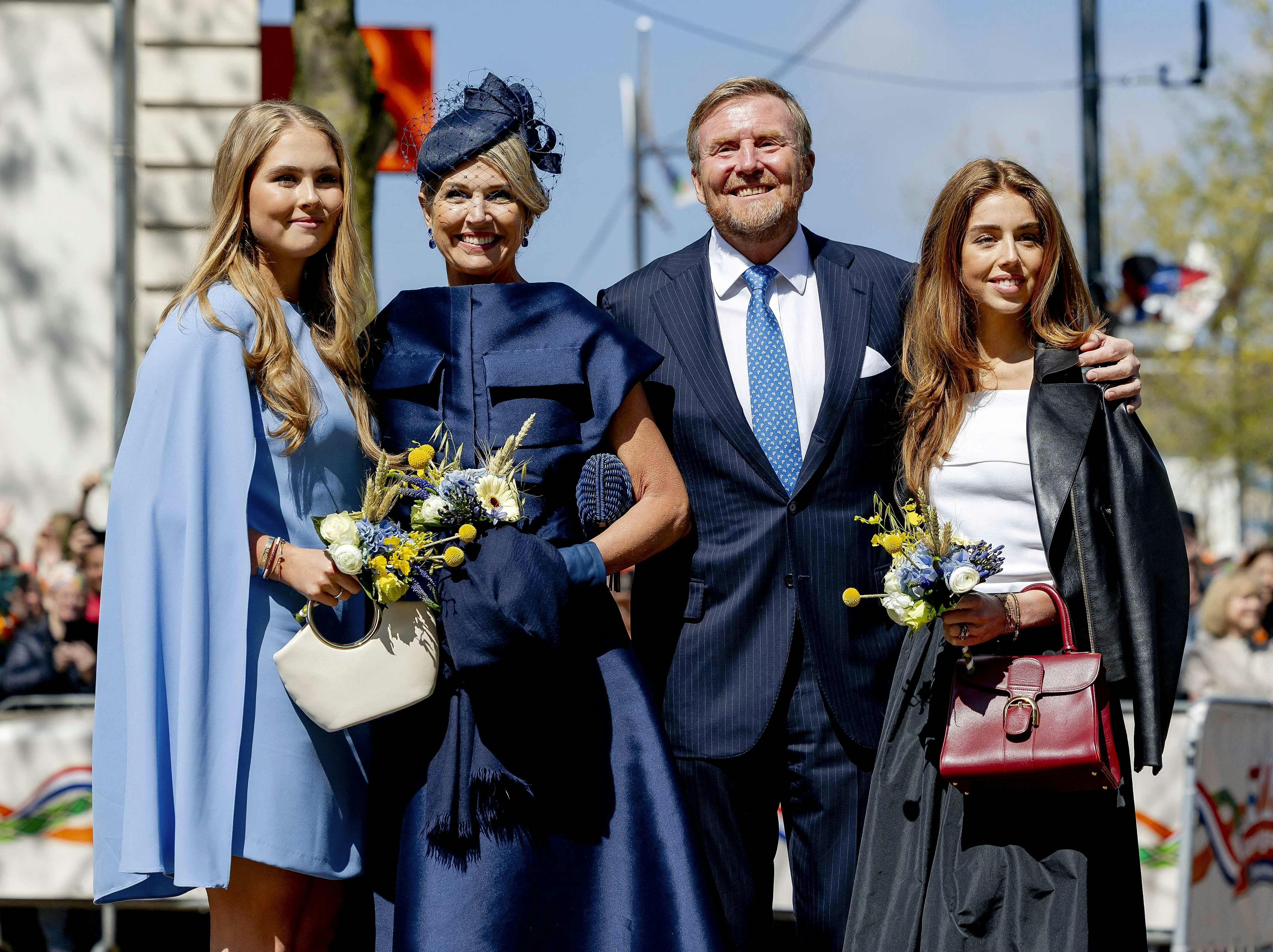 Prinsesse Amalia, dronning Maxima, kong Willem-Alexander og prinsesse Alexia