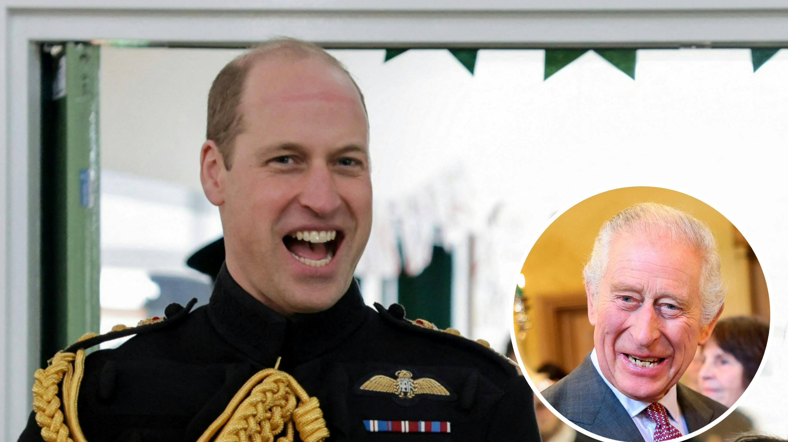 Prins William og kong Charles.