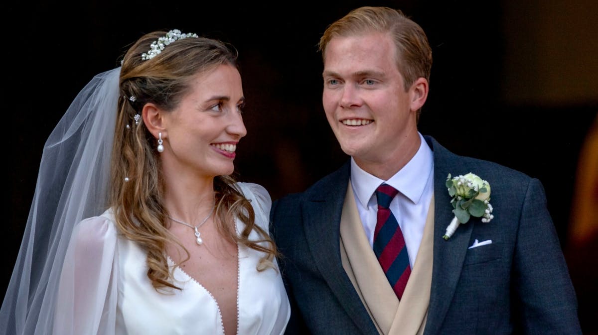 Ærgehertug Alexander af Østrig med Natacha ved deres bryllup i 2023.