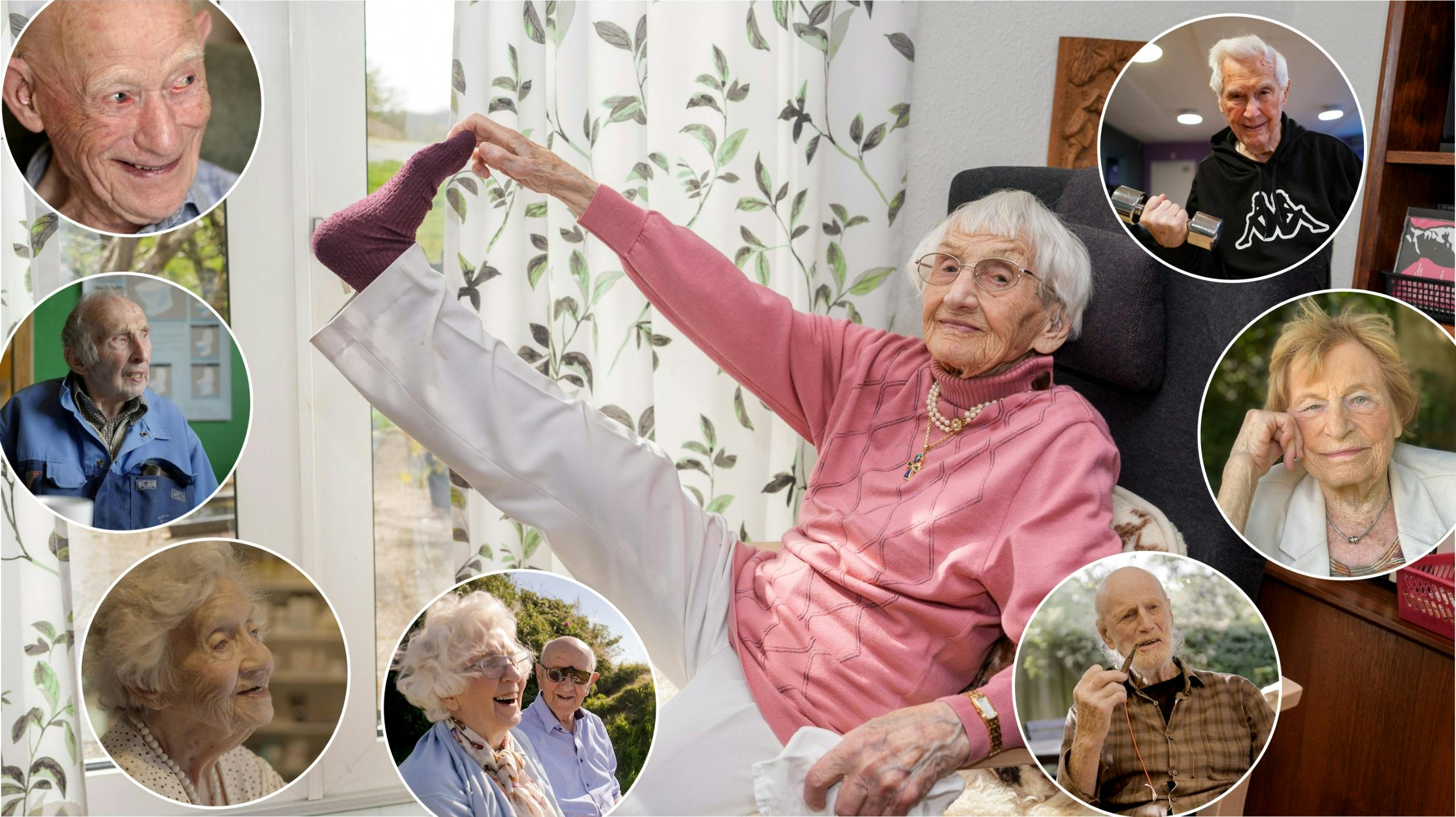 De otte medvirkende i "100 år og en sommer".