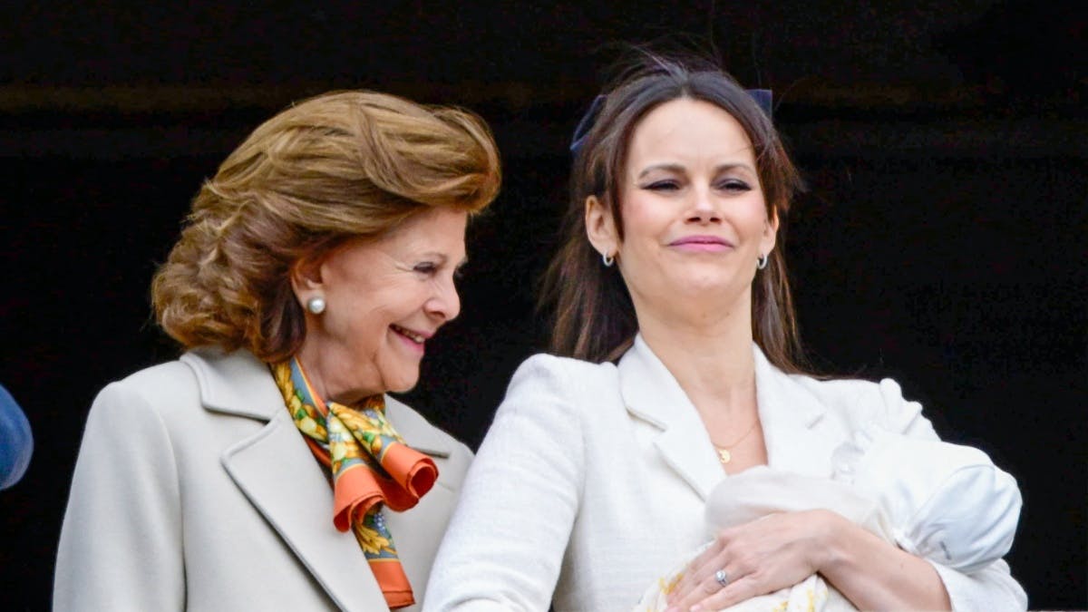 Dronning Silvia og prinsesse Sofia med prinsesse Ines.