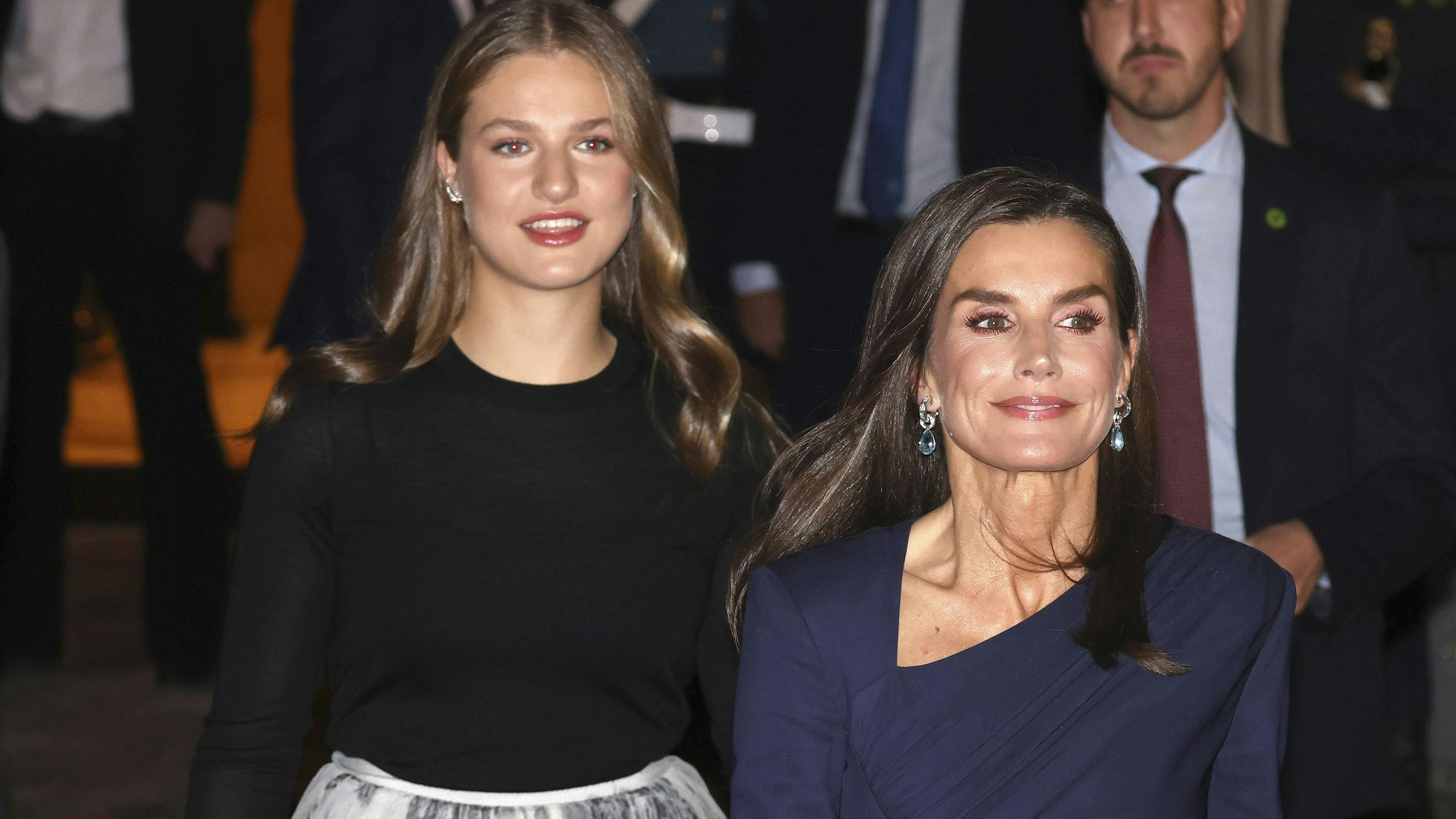 Prinsesse Leonor og dronning Letizia.&nbsp;