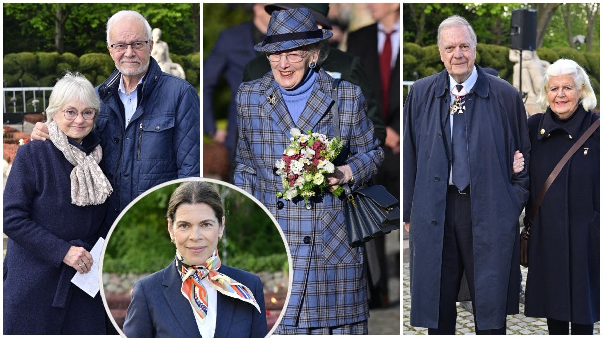Pia Kjærsgaard og Henrik Thorup, dronning Margrethe, Christian Eugen-Olsen og frue samt Ellen Hillingsø