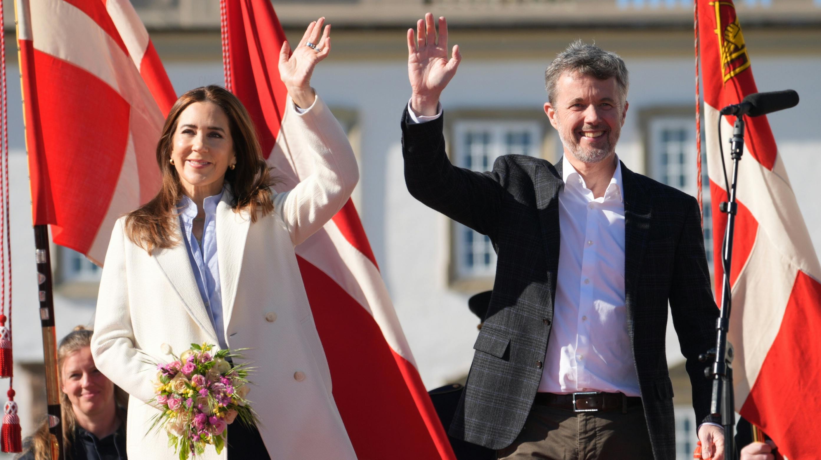 Dronning Mary og kong Frederik.