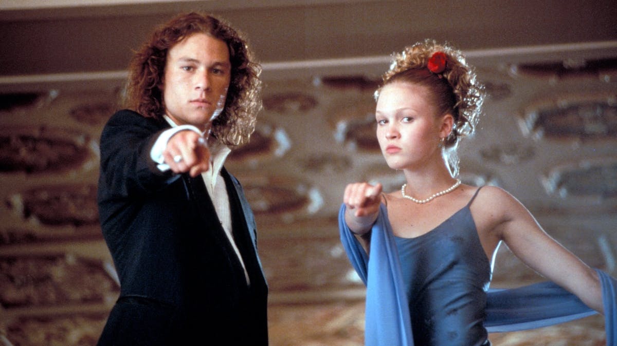 Heath Ledger og Julia Stiles i "10 things I hate about you".