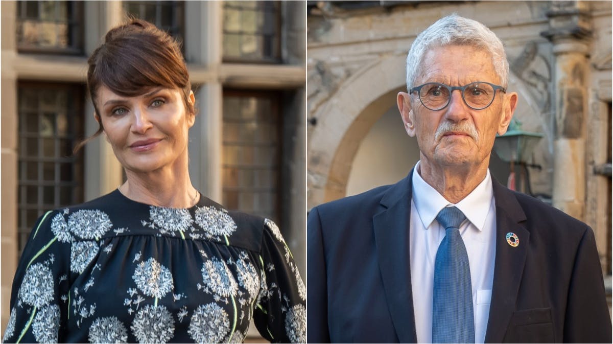 Helena Christensen og Mogens Lykketoft 
