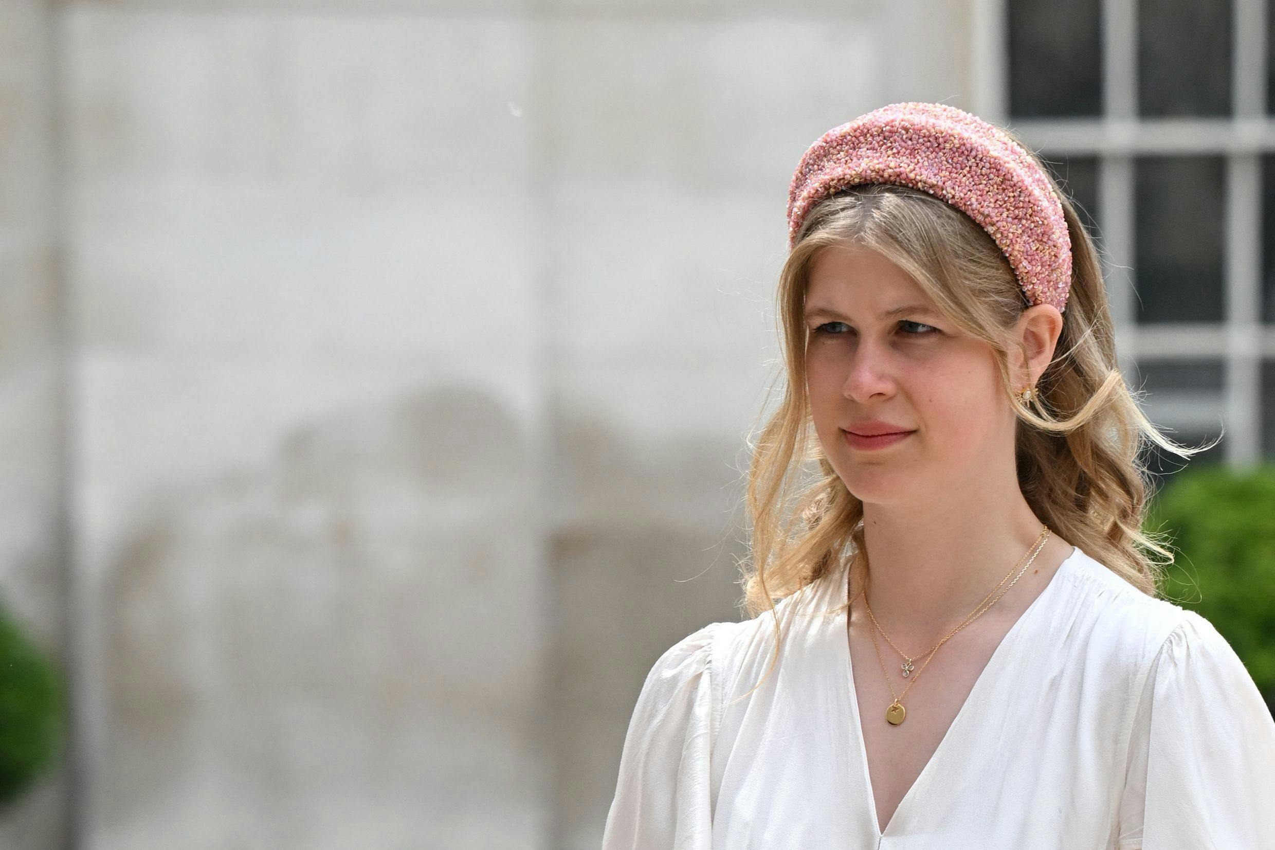 Britain's Lady Louise Windsor arrives for a reception hosted by the Lord Mayor of London at The Guildhall in London on June 3, 2022 as part of Queen Elizabeth II's platinum jubilee celebrations. - Queen Elizabeth II kicked off the first of four days of celebrations marking her record-breaking 70 years on the throne, to cheering crowds of tens of thousands of people. (Photo by Paul ELLIS / AFP)