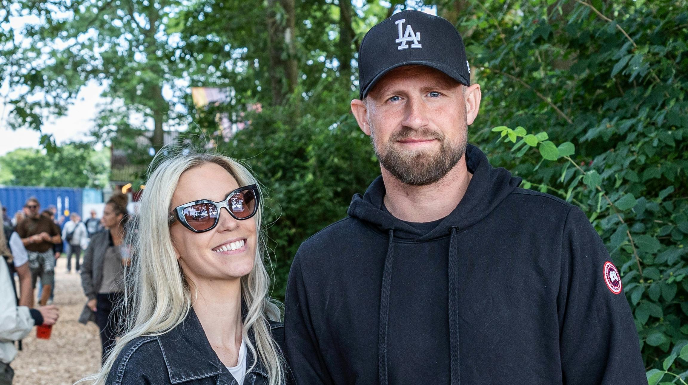 Stine og Kasper Schmeichel.