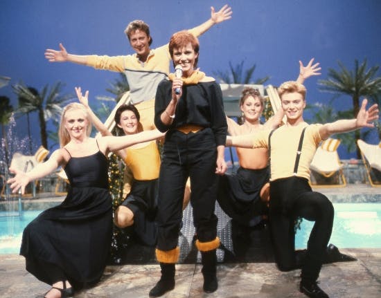 Kirsten og Søren ved Dansk Melodi Grand Prix 1984.