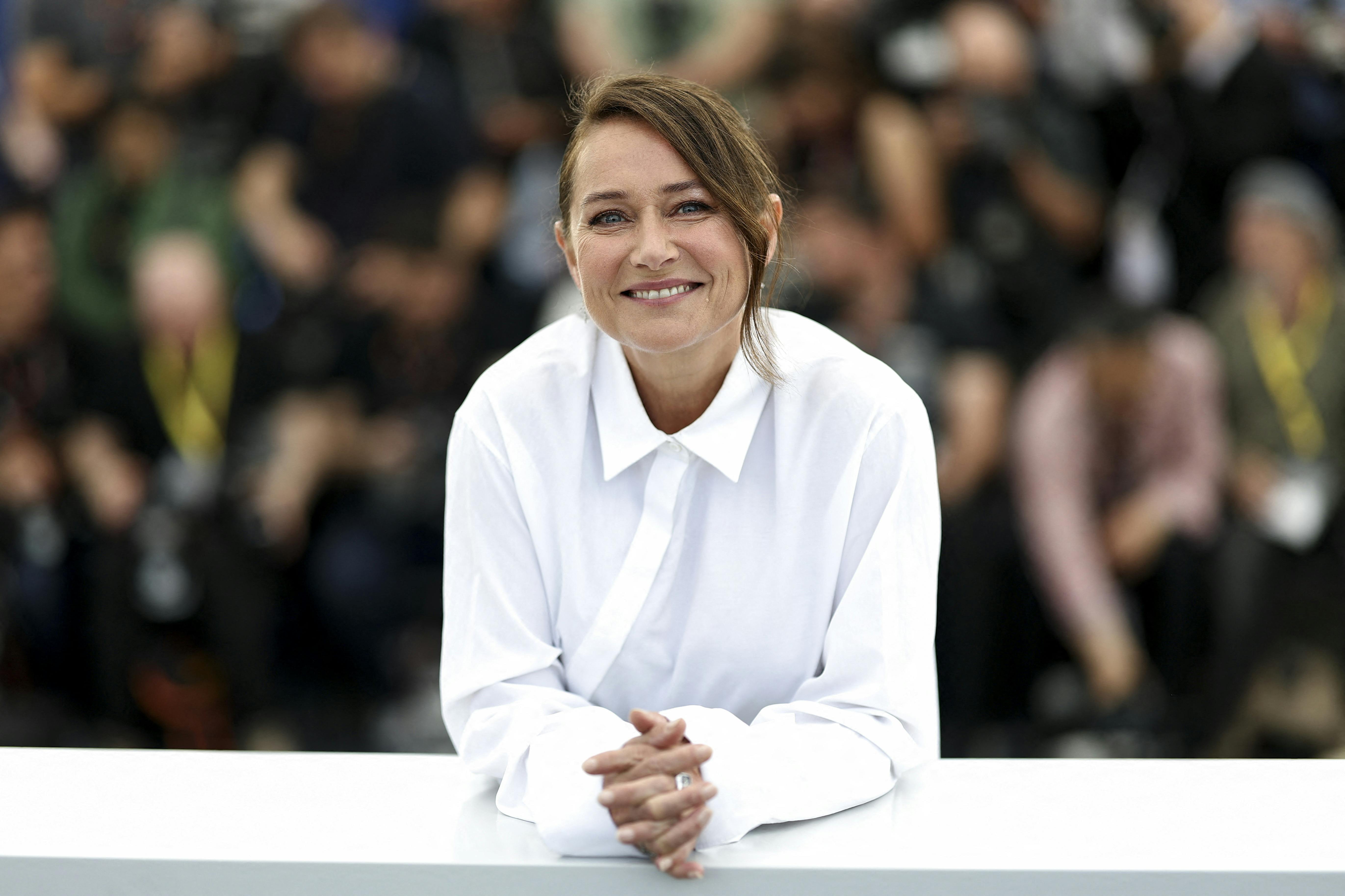 Cast member Sidse Babett Knudsen poses during a photocall for film "L'inconnu de la Grande Arche" (The Great Arch) in competition for the category Un Certain Regard at the 78th Cannes Film Festival in Cannes, France, May 17, 2025. REUTERS/Stephane Mahe