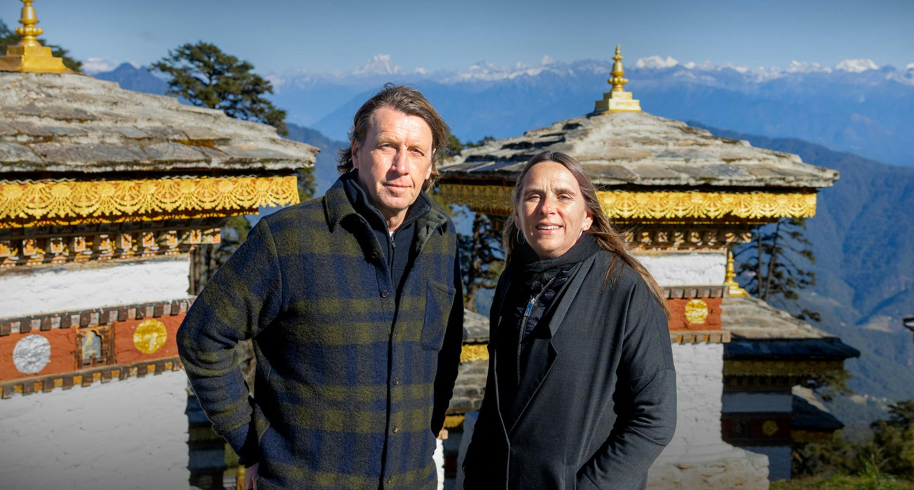 Anne og Anders i Bhutan.