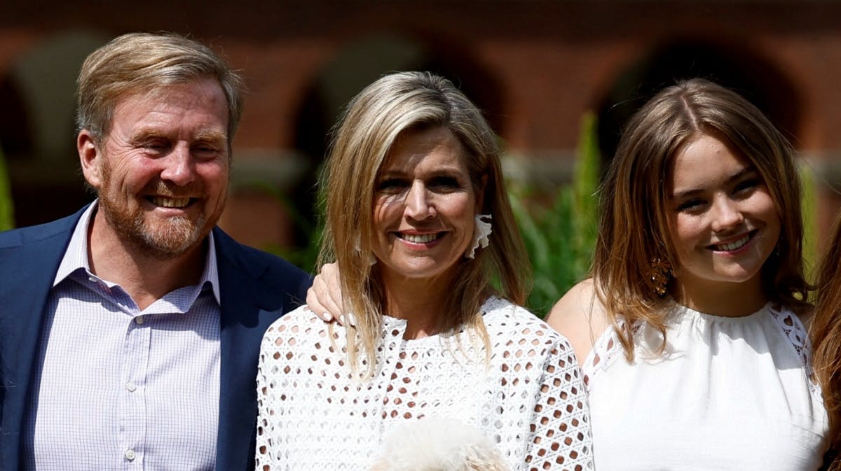 Kong Willem-Alexander og dronning Maxima med prinsesse Ariane.