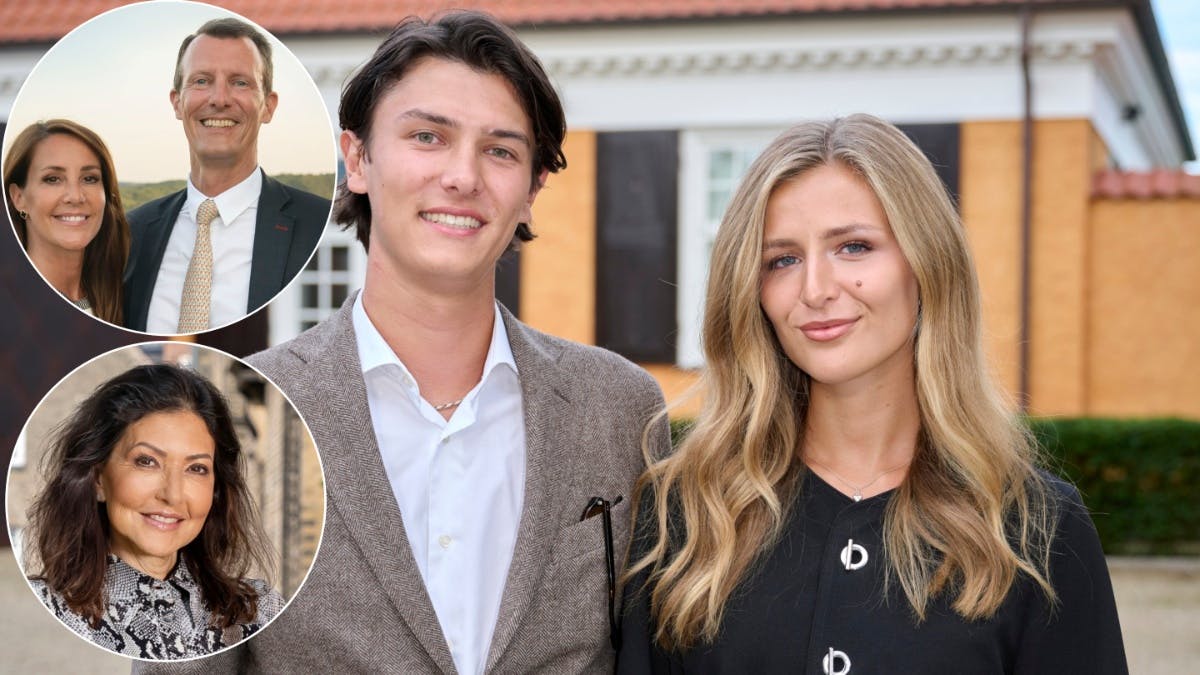Prinsesse Marie, prins Joachim, grevinde Alexandra, grev Nikolai og Benedikte Thoustrup.