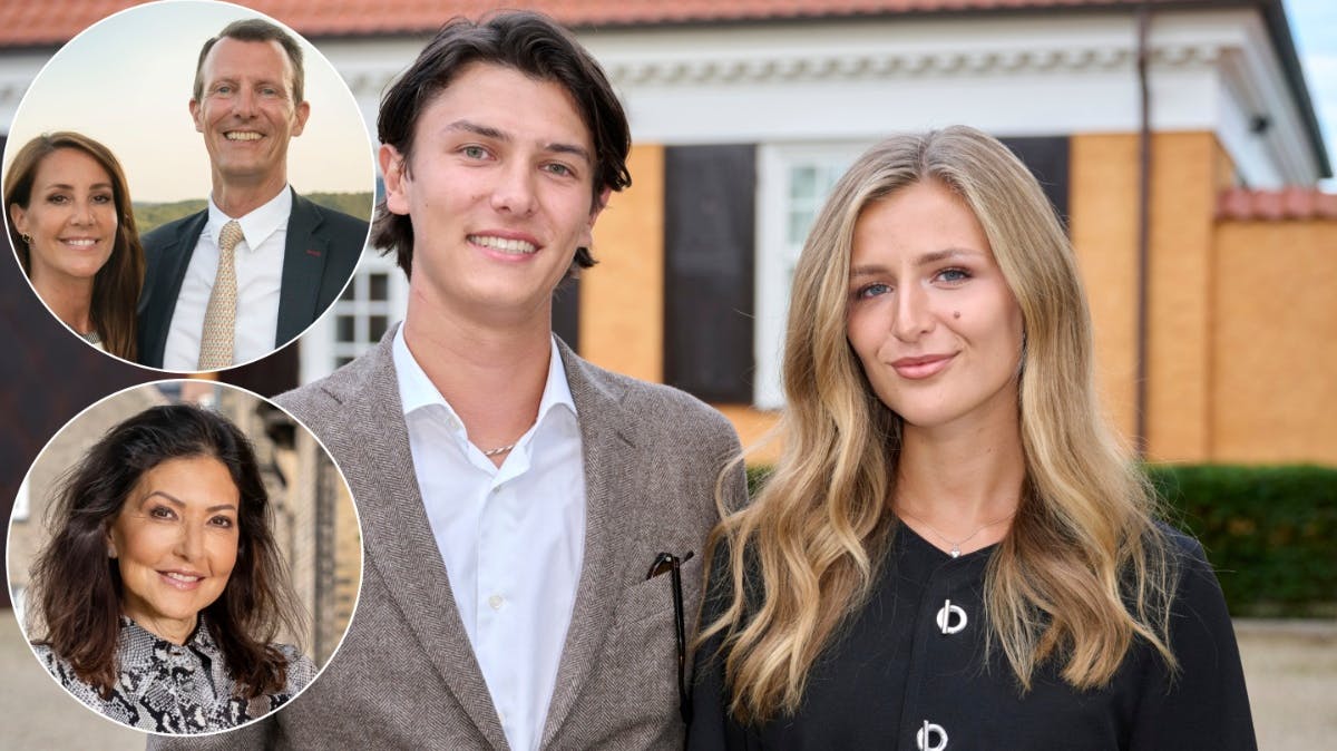 Prinsesse Marie, prins Joachim, grevinde Alexandra, grev Nikolai og Benedikte Thoustrup.