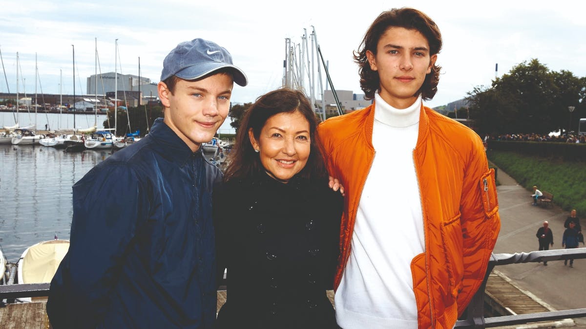 Grevinde Alexandra med Felix og Nikolai