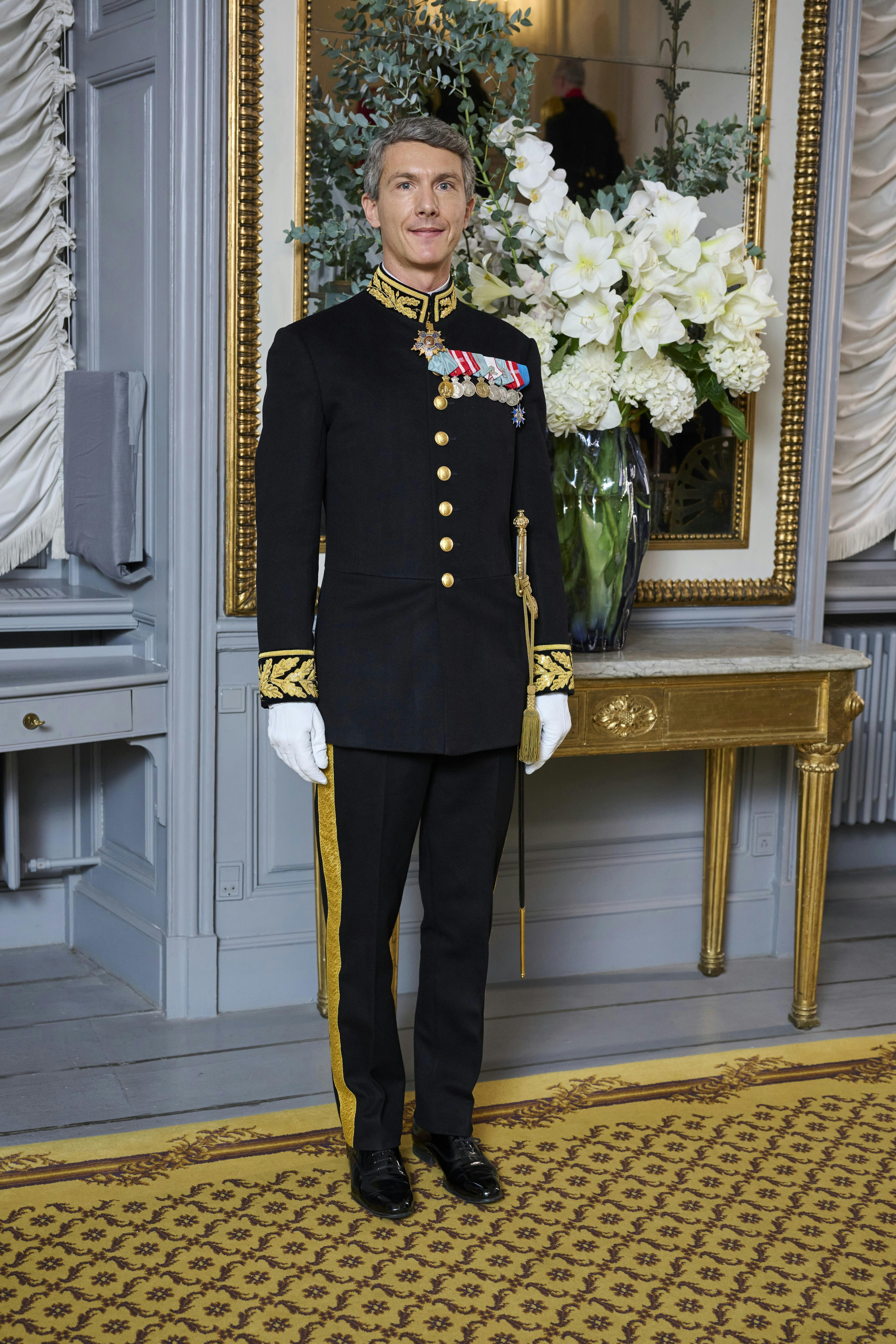 Charles-Henri Keller var også med, da kongeparret afholdt nytårskur- og taffel den 1. januar 2025.