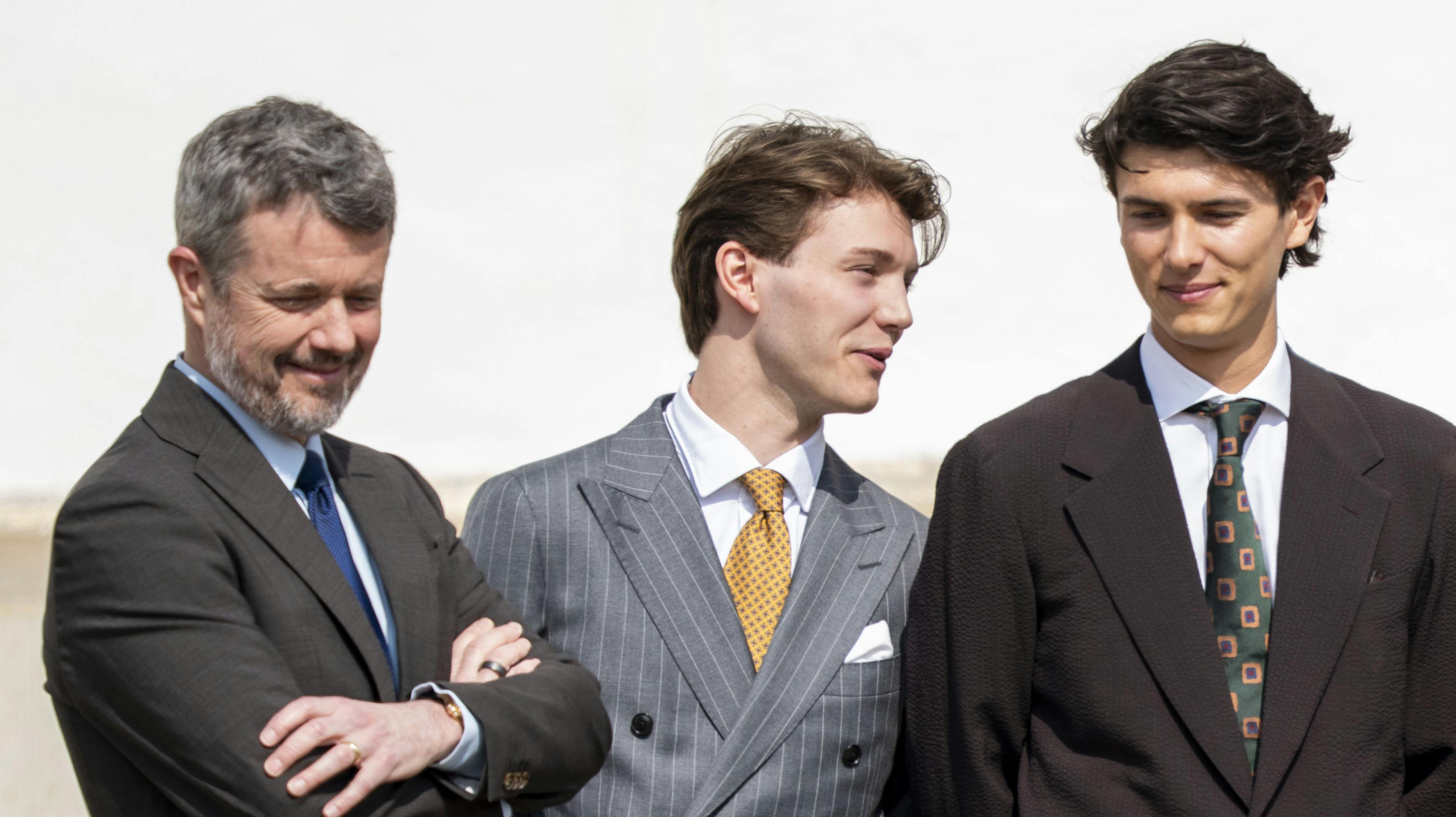 Kong Frederik, grev Felix og grev Nikolai. 