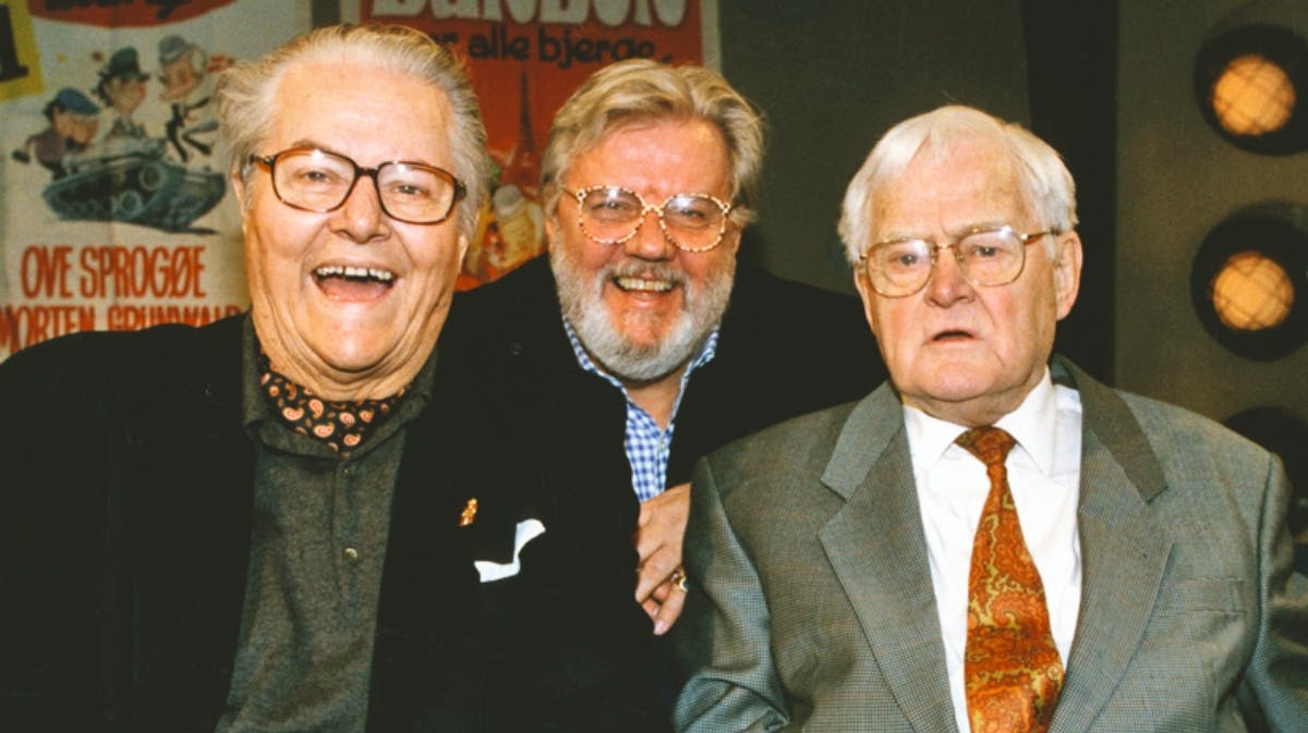 Poul Bundgaard, Morten Grunwald og Ove Sprogøe. 
