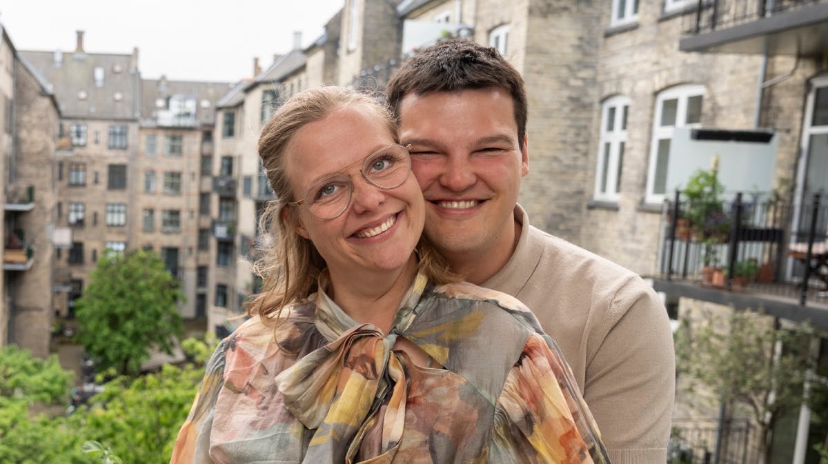 Emma Lund og kæresten Anes.