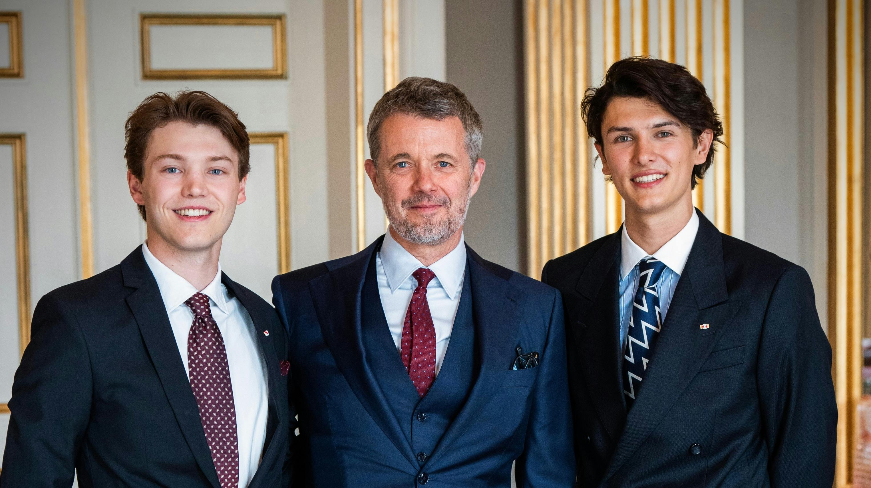 Grev Felix, kong Frederik og grev Nikolai.