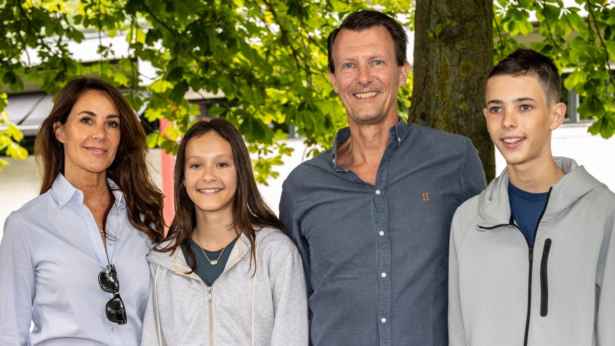 Prinsesse Marie, komtesse Athena, prins Joachim og grev Henrik