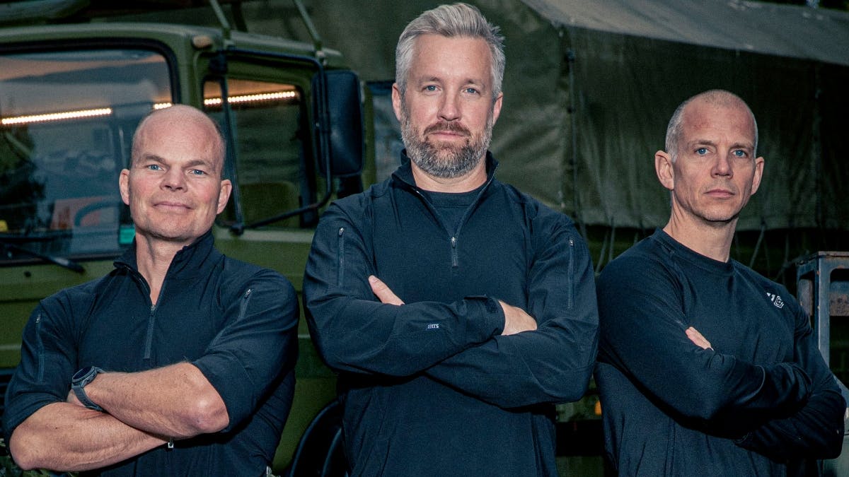 Max Grundsøe, Morten Kvist Carl og Rune Krogh Danielsen i "Korpset"