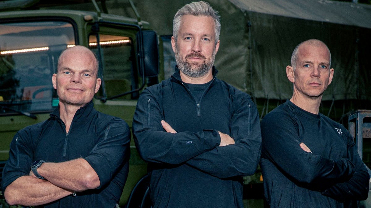 Max Grundsøe, Morten Kvist Carl og Rune Krogh Danielsen i "Korpset"