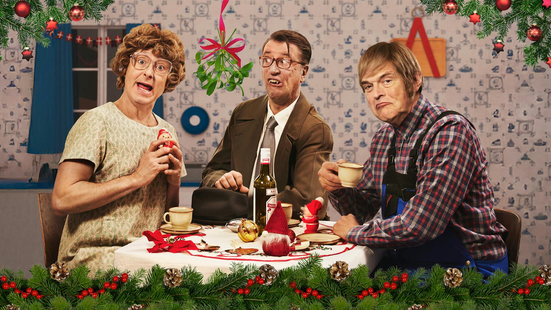 Christian Damsgaard, Gordon Kennedy og Niels Olsen i "The Julekalender." 