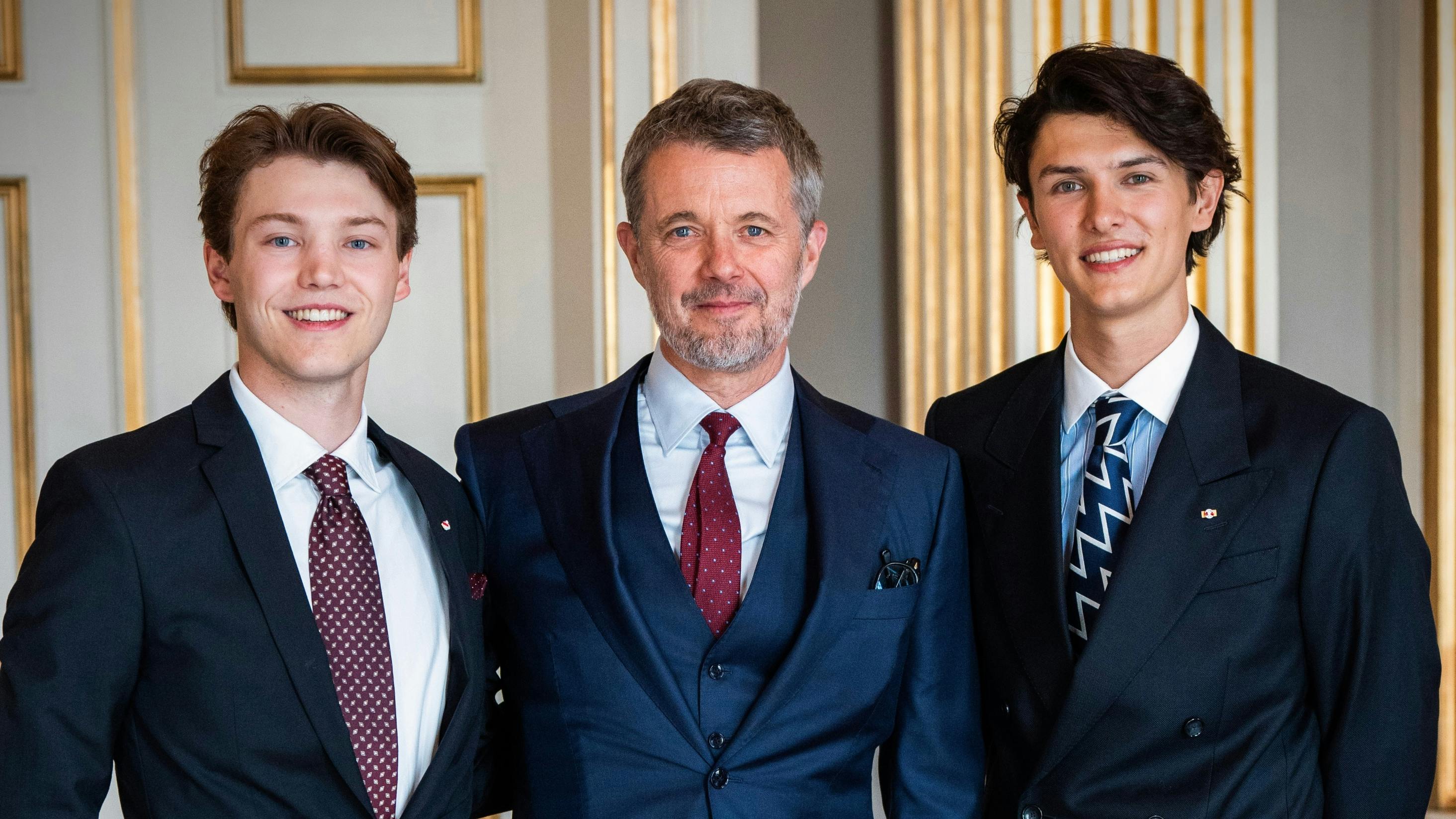 Grev Felix, kong Frederik og grev Nikolai.