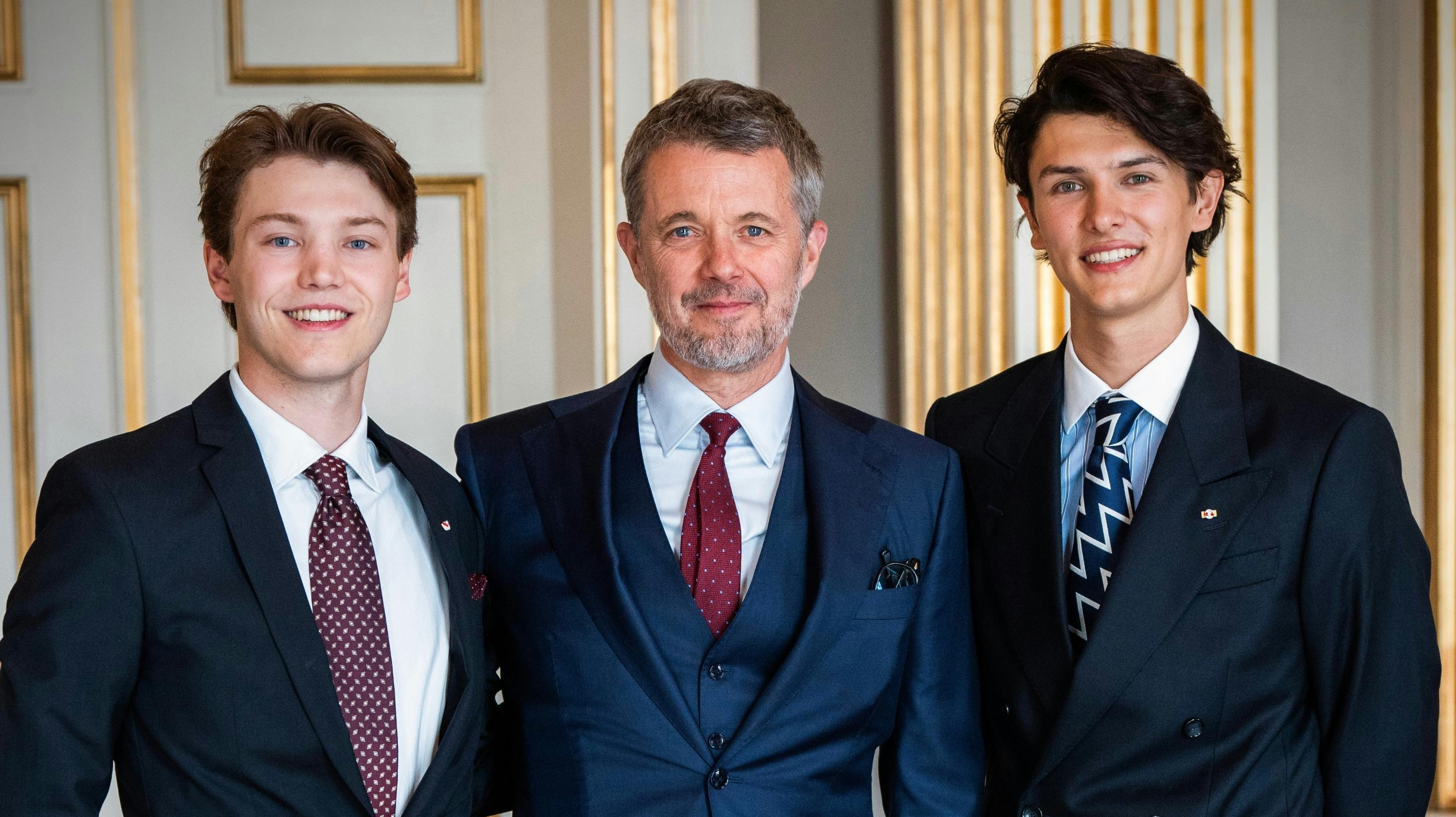 Grev Felix, kong Frederik og grev Nikolai.