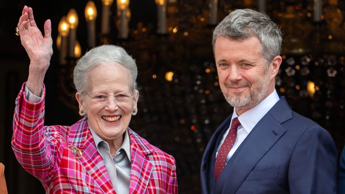Dronning Margrethe og kong Frederik på fødselsdagen den 26. maj.