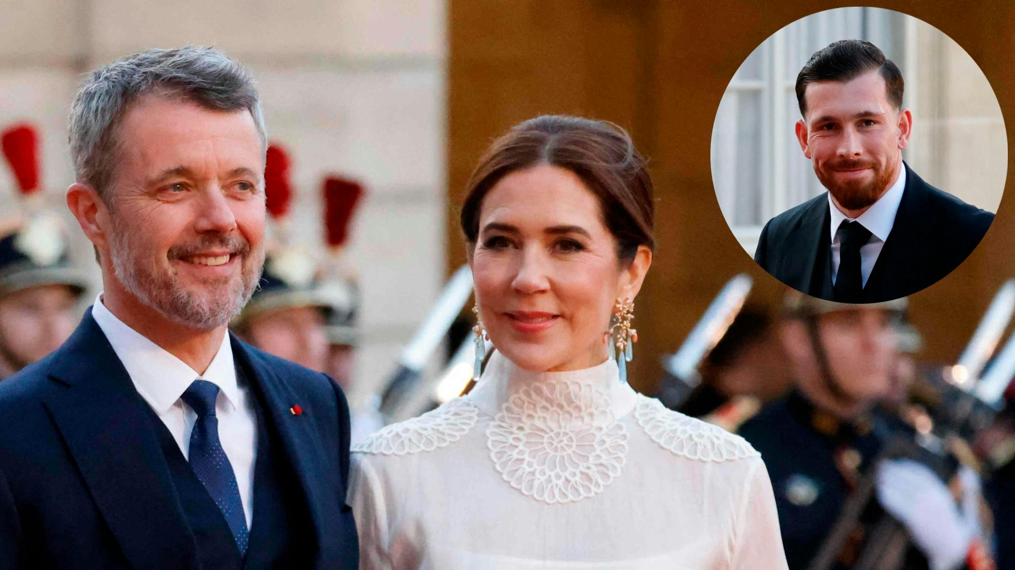 Kong Frederik, dronning Mary og Pierre-Emile Højbjerg. 