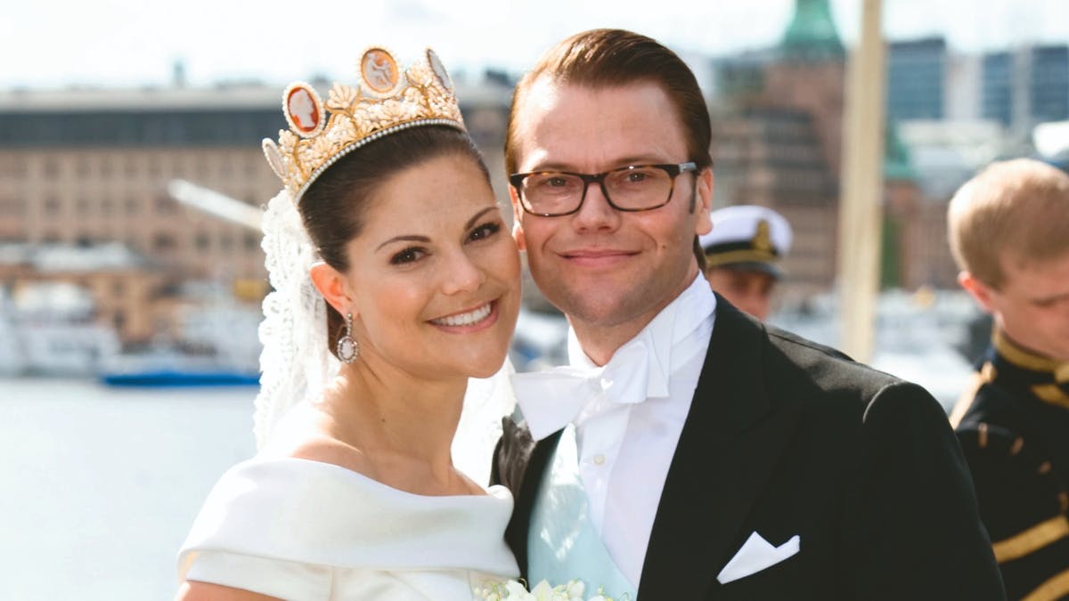 Kronprinsesse Victoria og prins Daniel ved brylluppet i 2010. 