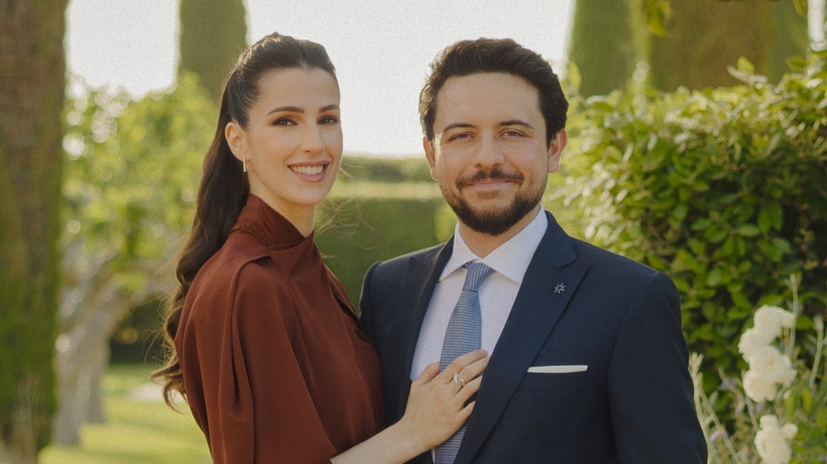 Kronprinsesse Rajwa og kronprins Hussein. 