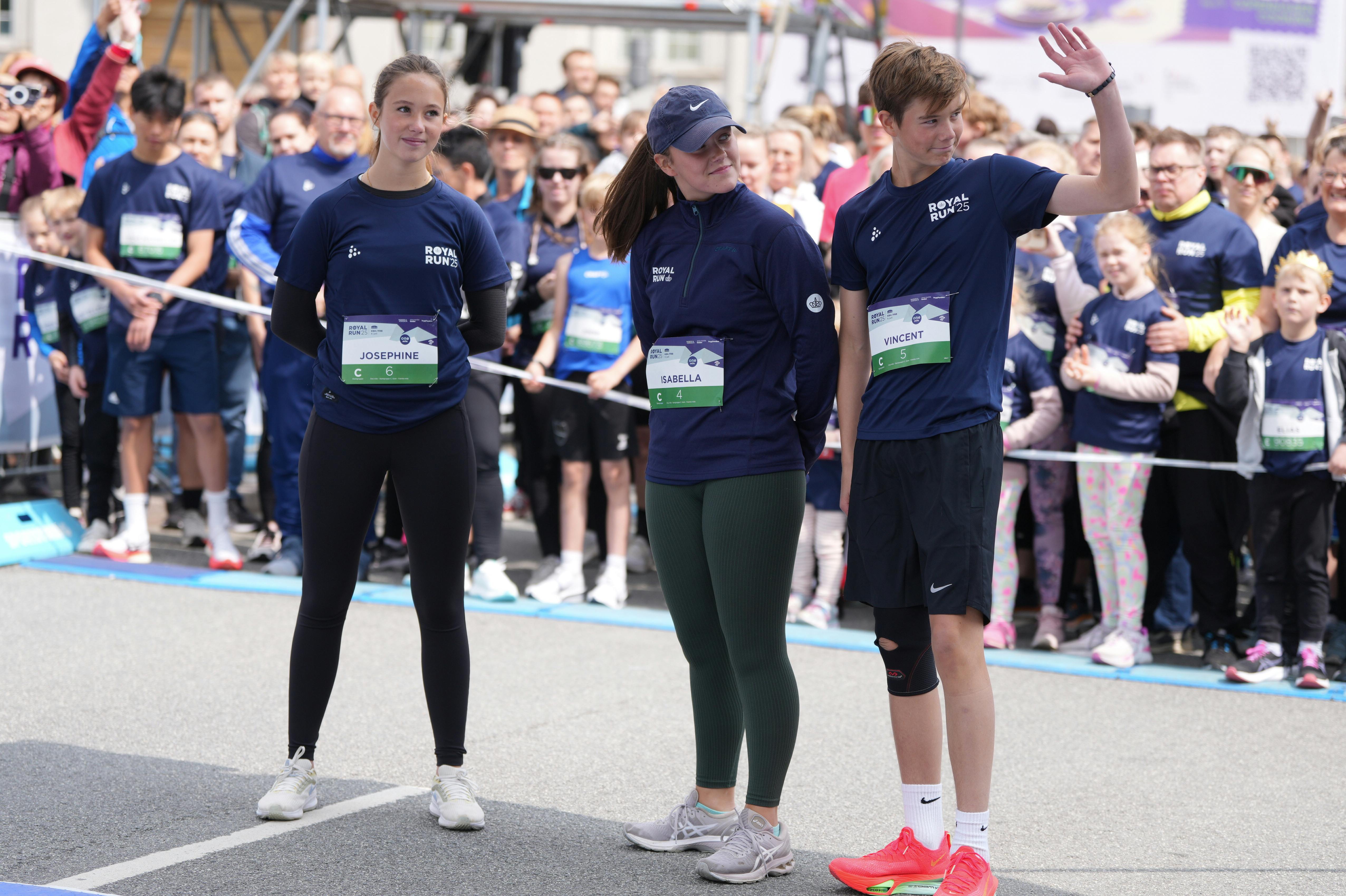 De tre kongebørn prinsesse Isabella, prinsesse Josephine og prins Vincent løber Royal Run i København, mandag den 9. juni 2025. Det er syvende gang, at Royal Run afholdes på tværs af landet. Royal Run 2025 har det højeste antal tilmeldte nogensinde: 97.500 er samlet tilmeldt i de fem værtsbyer.