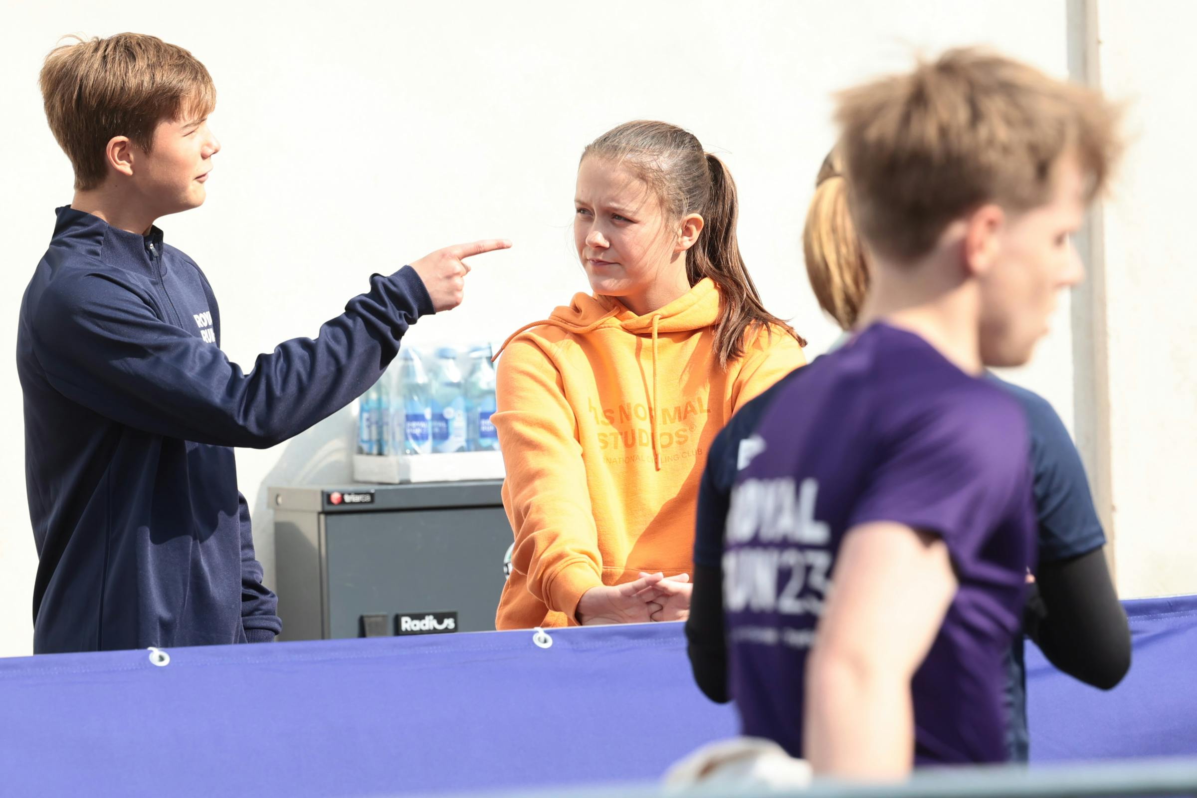 Prins Vincent og prinsesse Isabella stod klar ved målstregen.