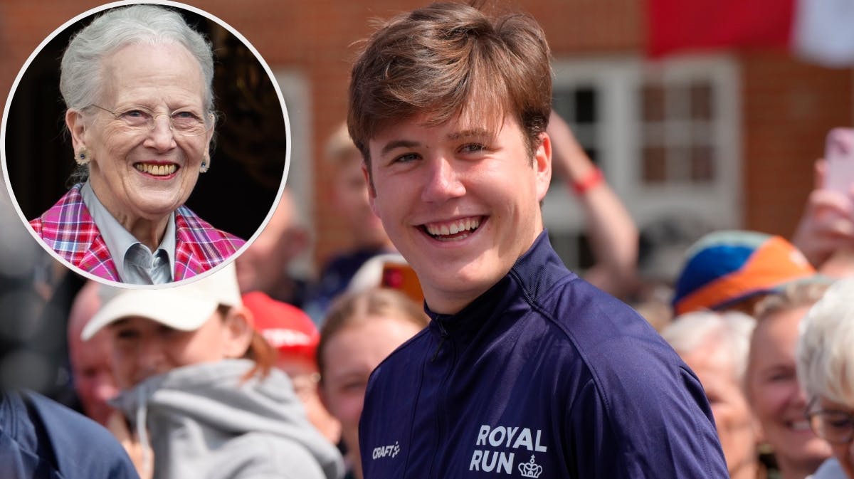 Dronning Margrethe og kronprins Christian