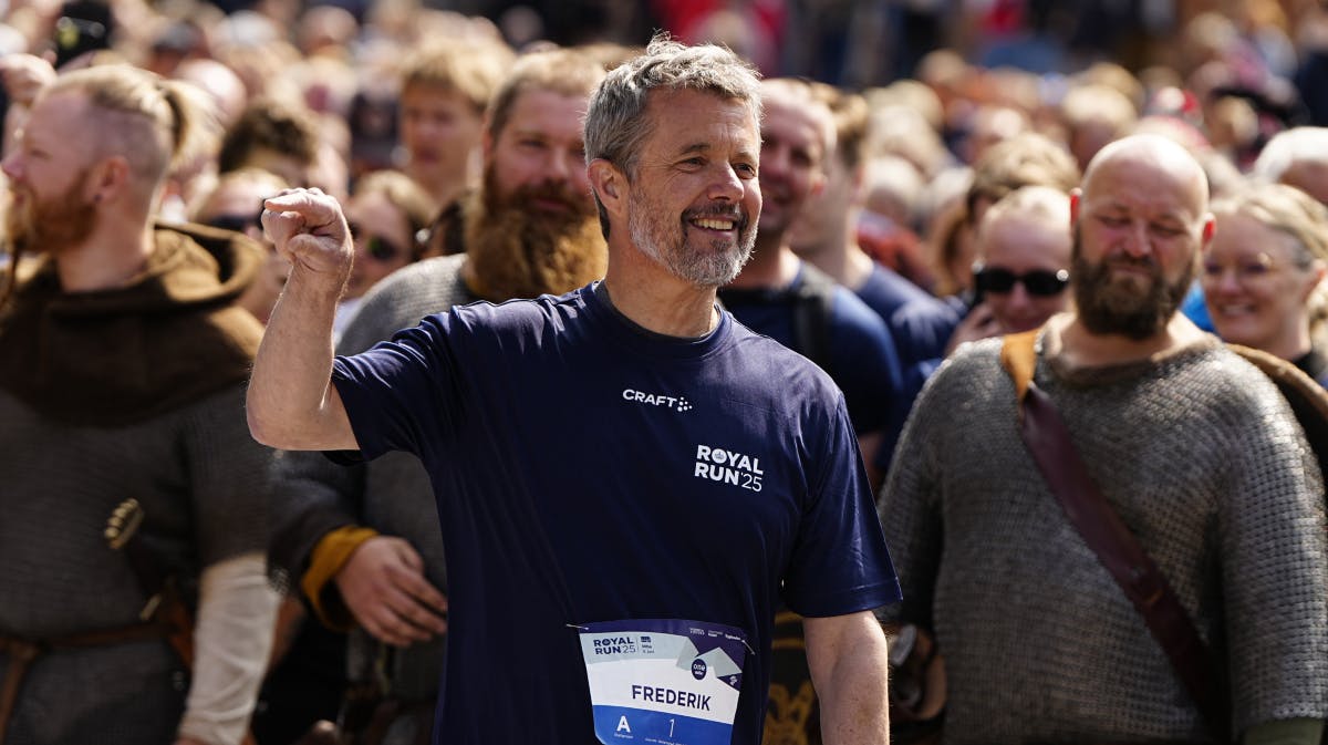 Kong Frederik i Ribe til Royal Run 2025.