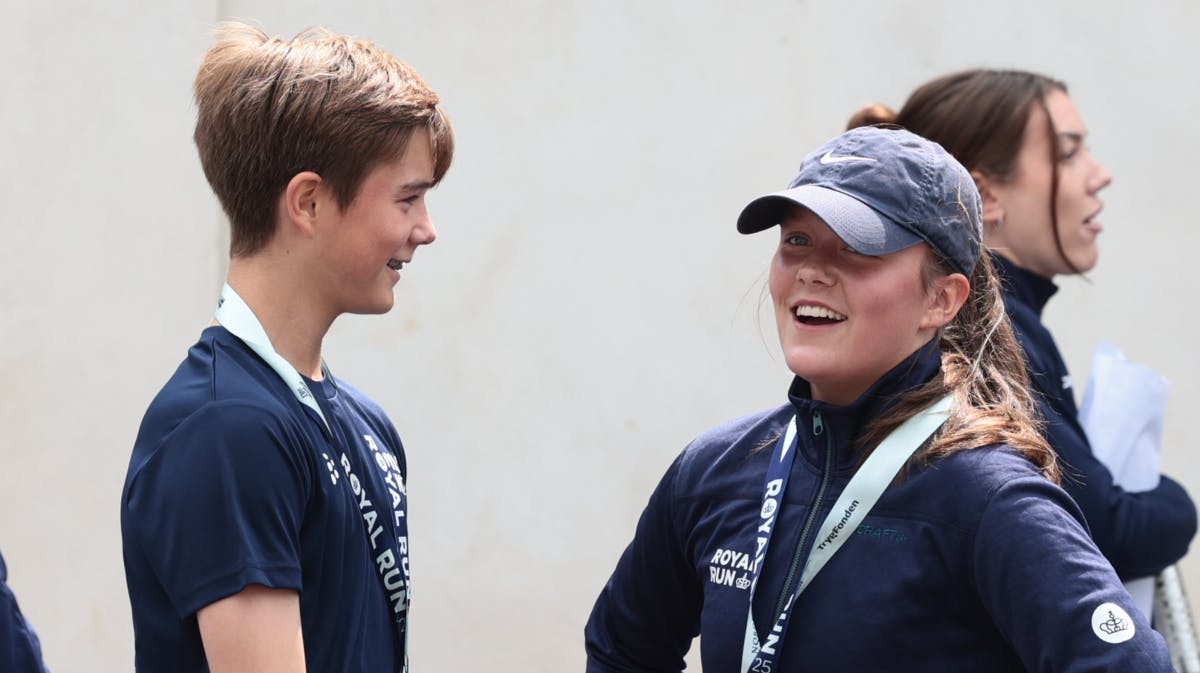 Prins Vincent og prinsesse Isabella efter Family Mile i København. 