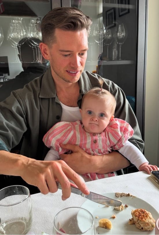 Morten Kjeldgaard med Emma.