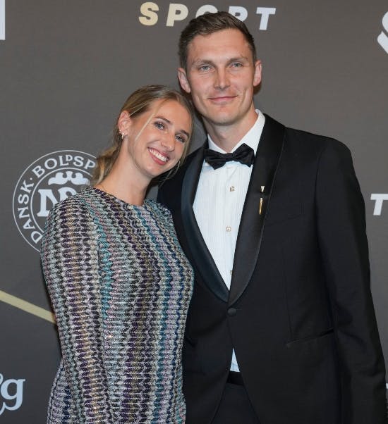 Viktor Axelsen med sin kone Natalia Koch Rohde.