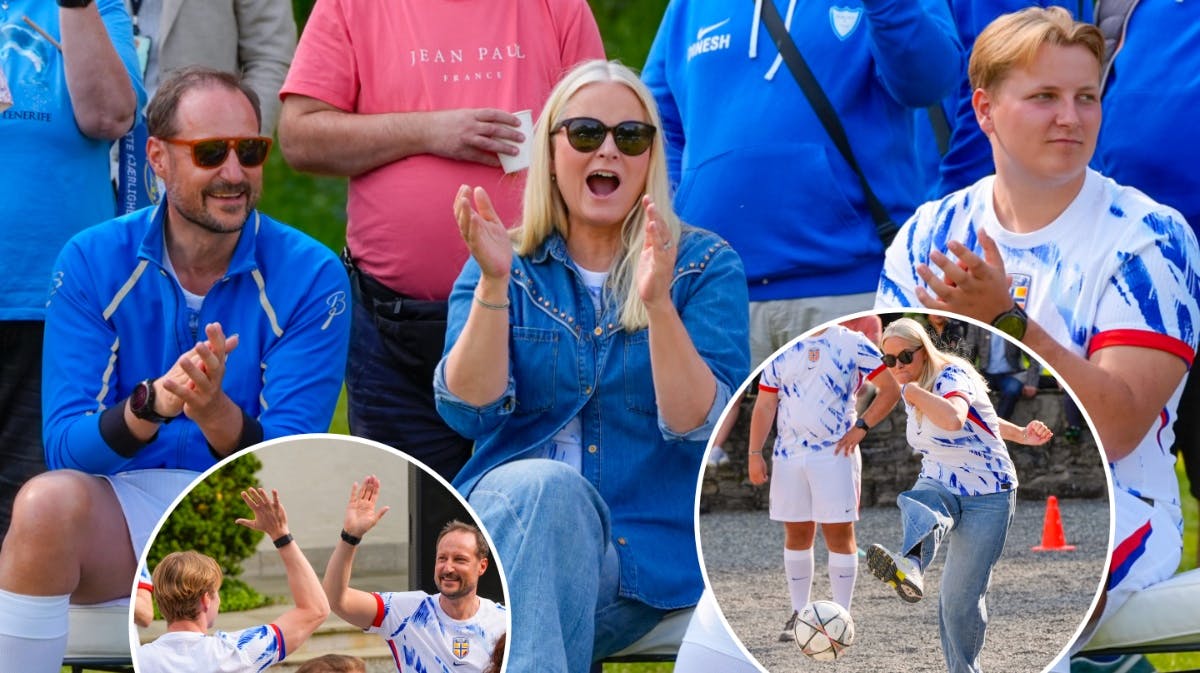 Kronprins Haakon, kronprinsesse Mette-Marit og prins Sverre Magnus.