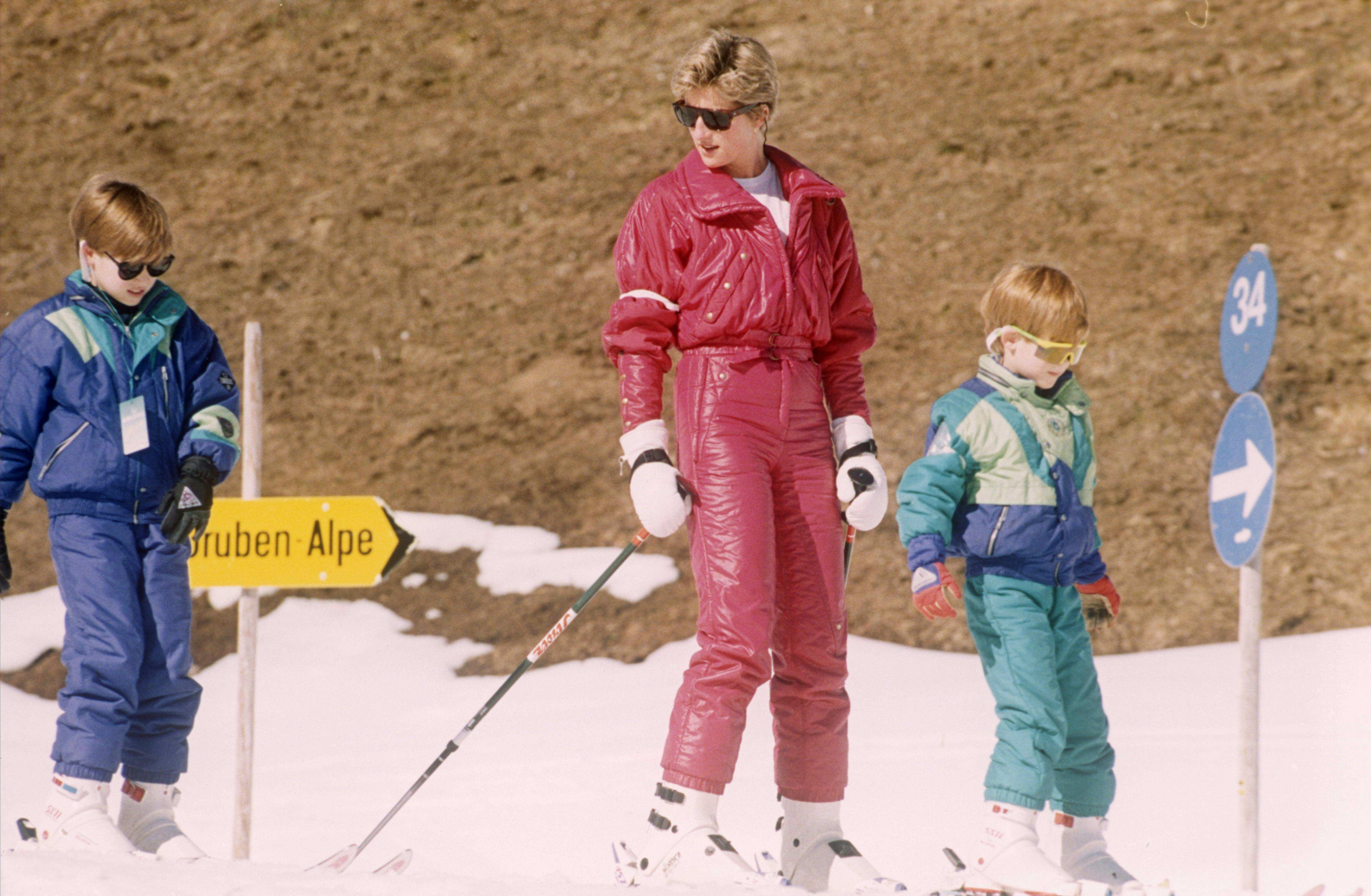 Prince William, Princess Diana and Prince Harry