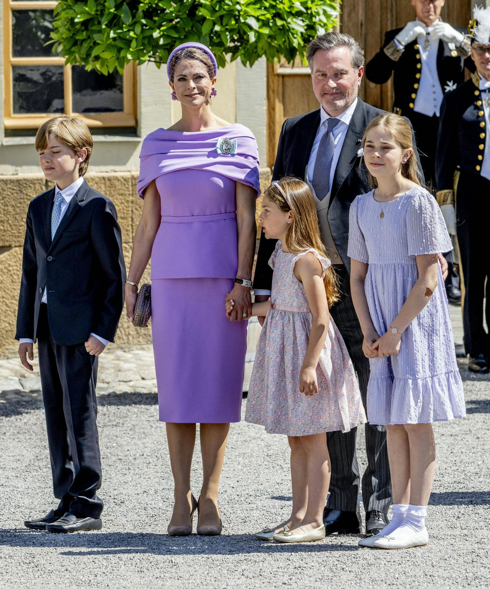 Prinsesse Madeleine, Chris O'Neill, Leonore, Nicolas og Adrienne
