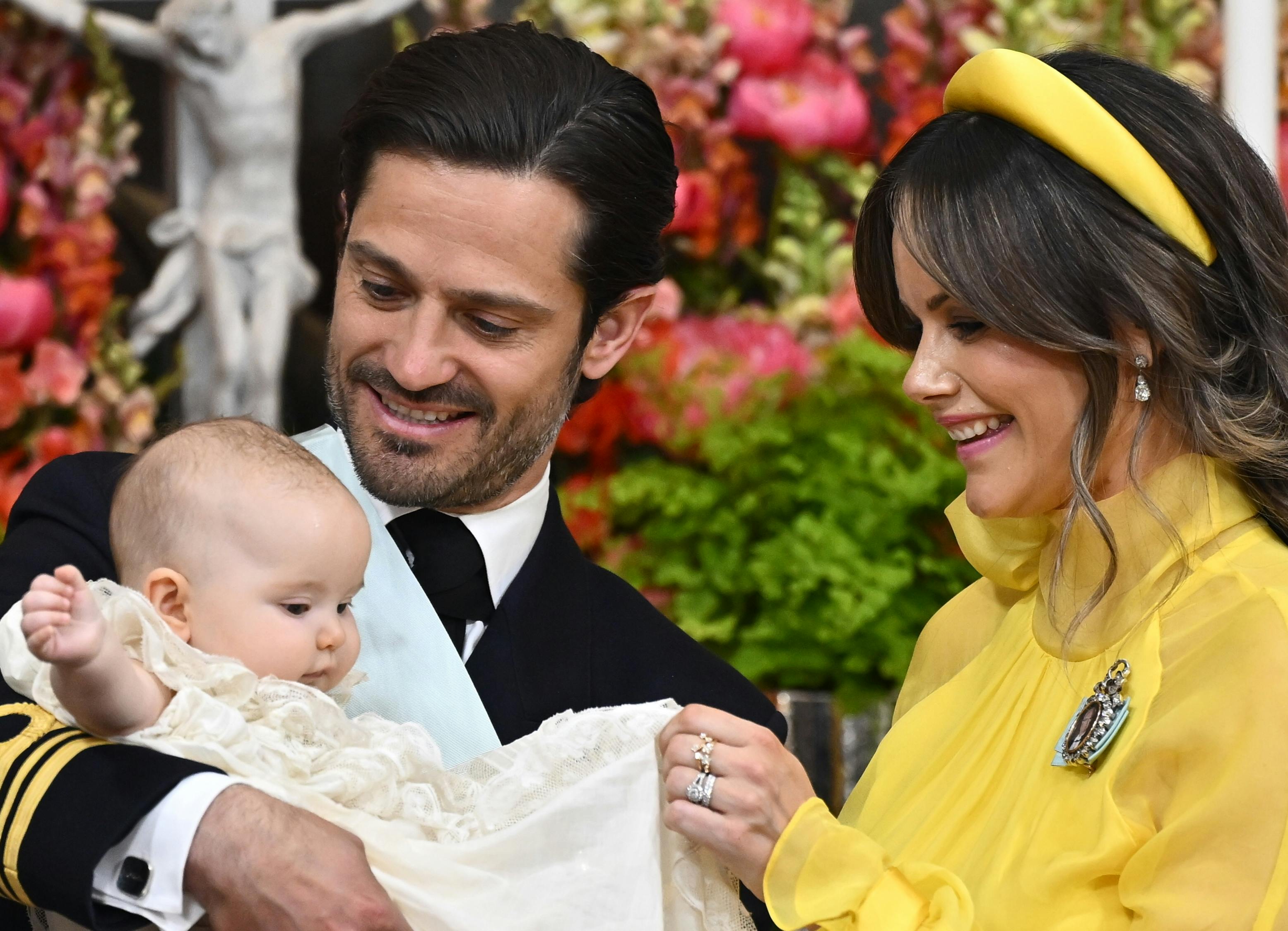 Prins Carl Philip, prinsesse Ines og prinsesse Sofia.